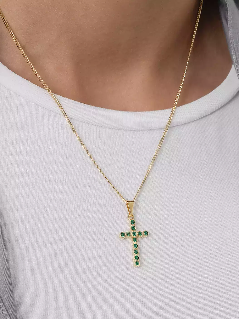 Dije Cruz Verde Esmeralda 3