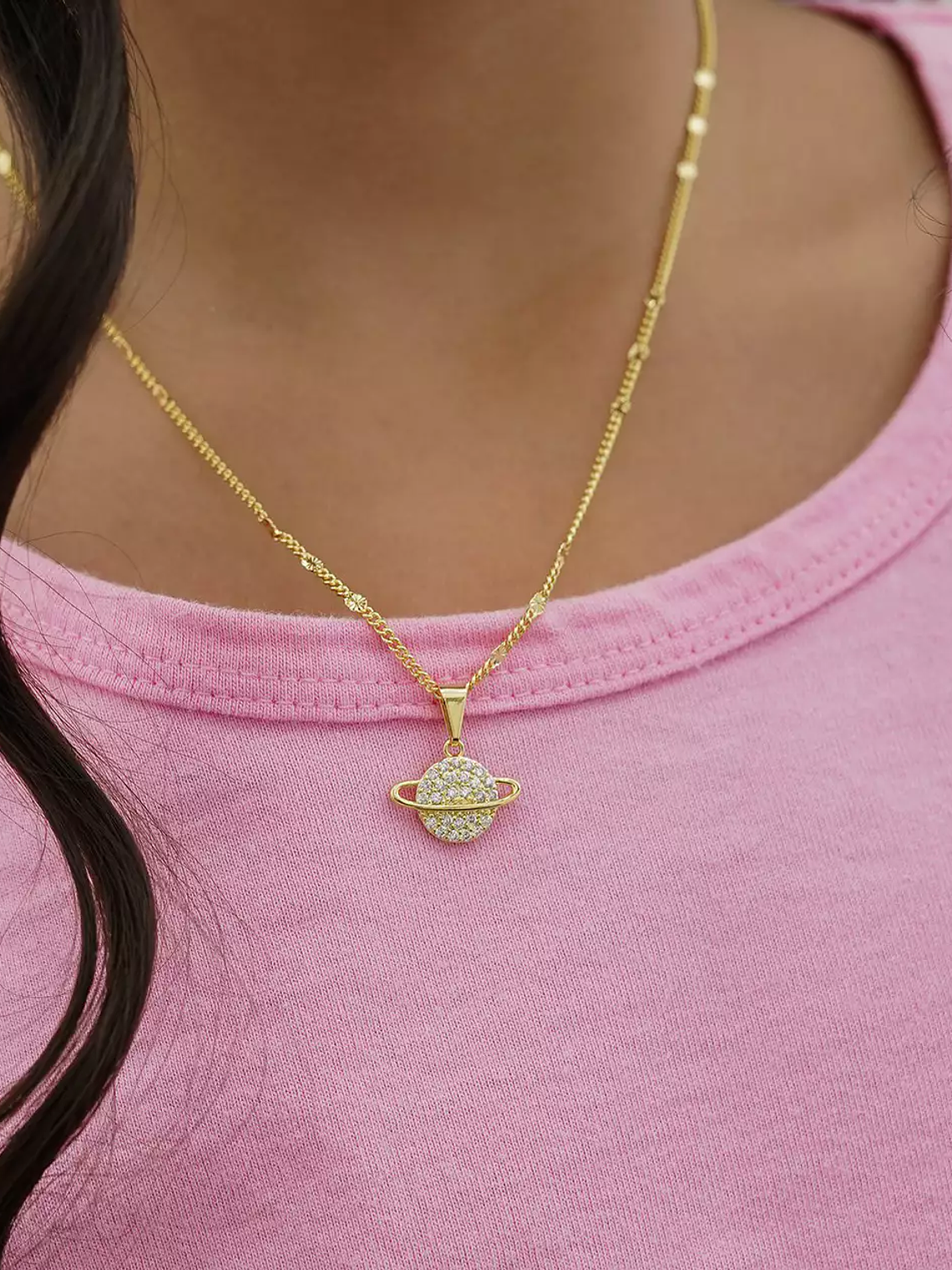 Dije Saturno Circonias Cristal 2