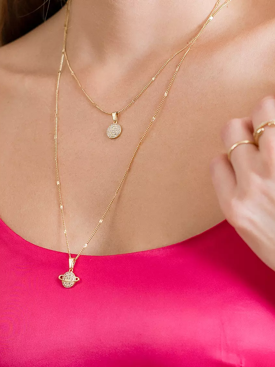 Dije Saturno Circonias Cristal 3