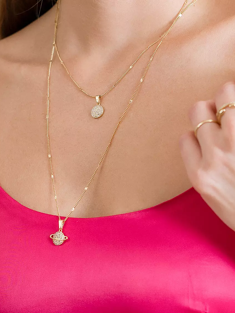 Dije Saturno Circonias Cristal 3