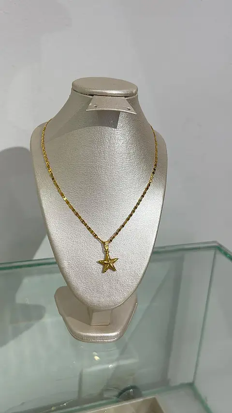 Set Cadena tejido Banana + DIje Estrella 