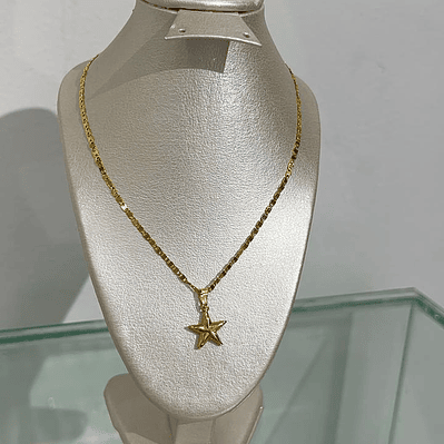 Set Cadena tejido Banana + DIje Estrella 