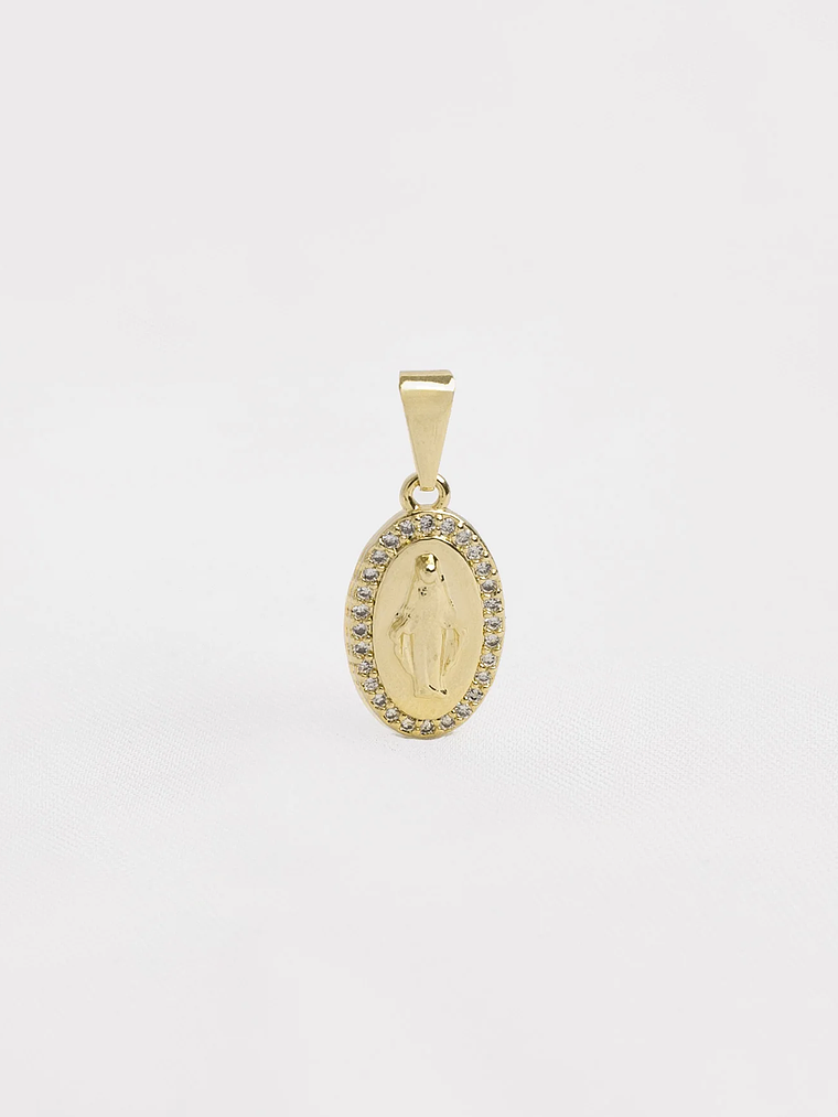Dije Milagrosa con circonias cristal 1