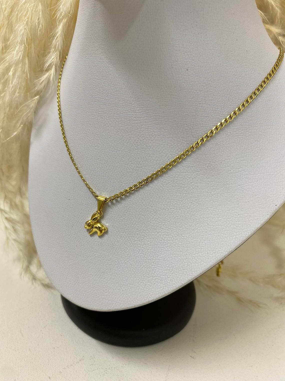 Set Cadena tejido Cubana Eslabon U 3 mm+ CmsDije rabbit  1