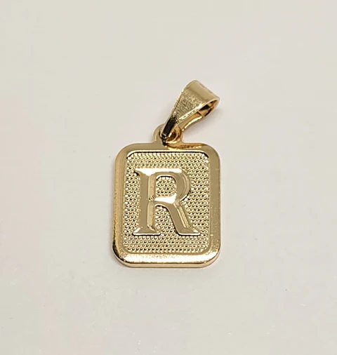 Dije Placa Letra "R" 