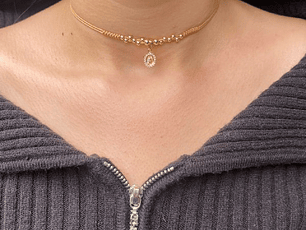 Choker Dije Virgen Mini 