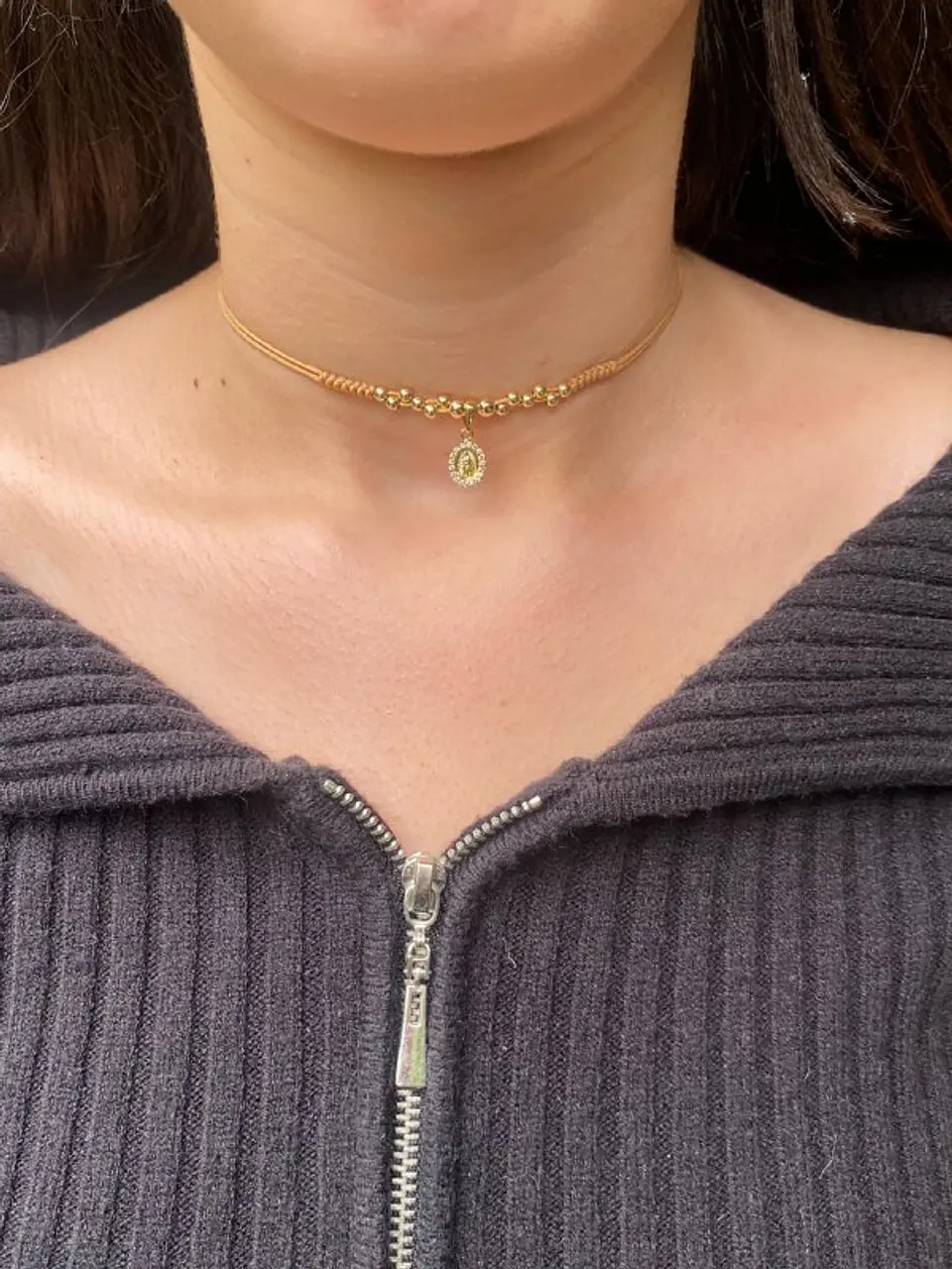 Choker Dije Virgen Mini  1