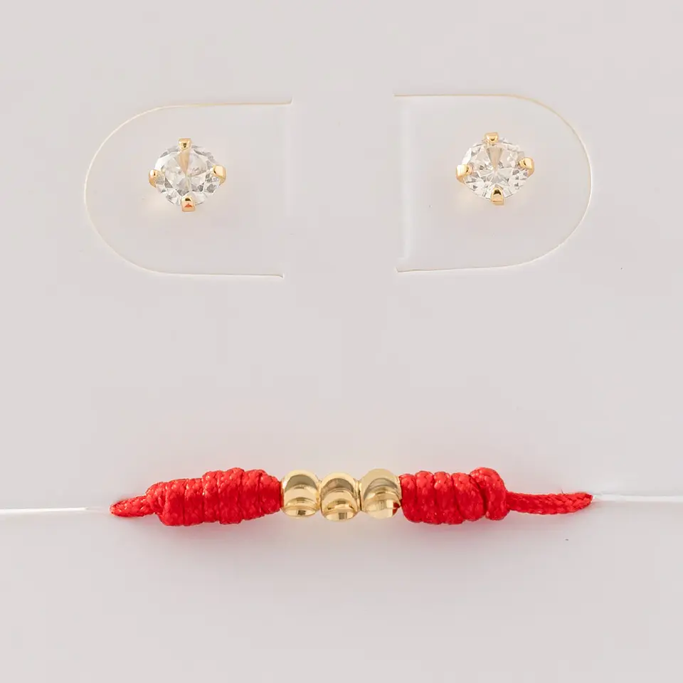Combo Pulsera 3 Balines +Aretes  2