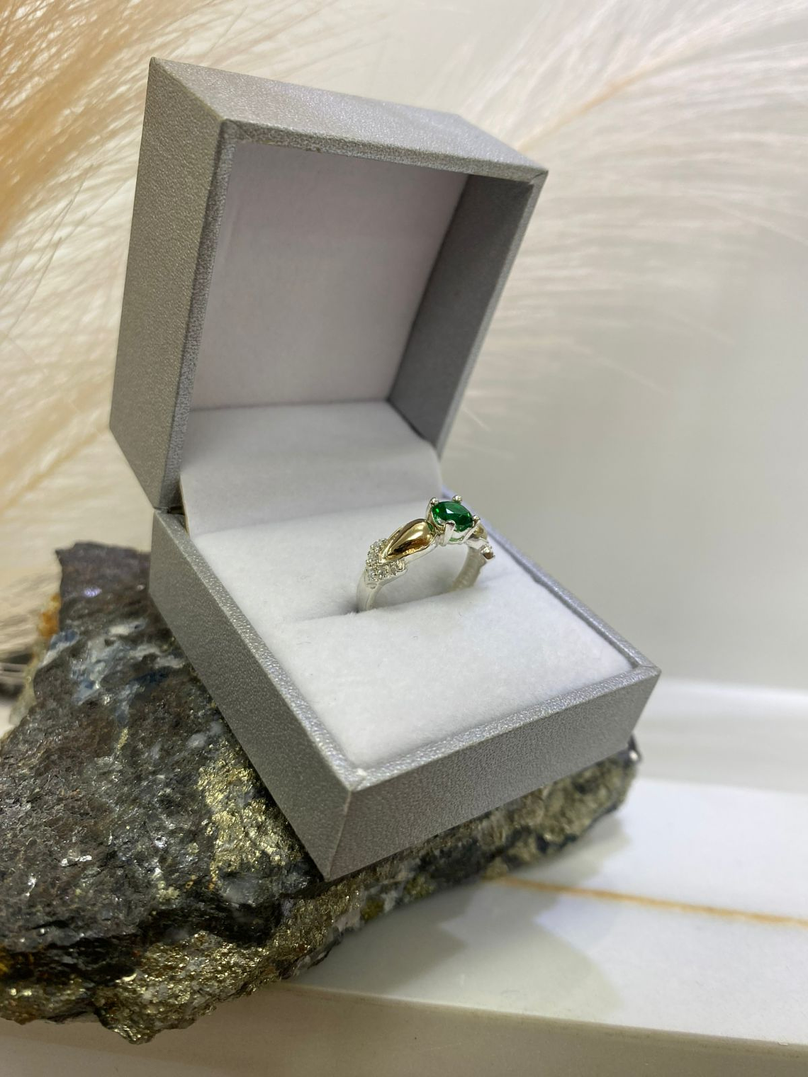 Anillos Promesa con base Plata Ley 925 y circones. 1