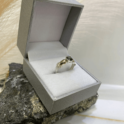 Anillos Promesa con base Plata Ley 925 y circones.