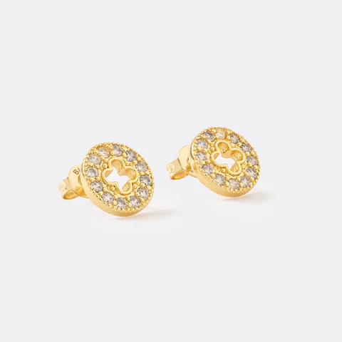 Arete Clover Redondo Silueta 9 mm