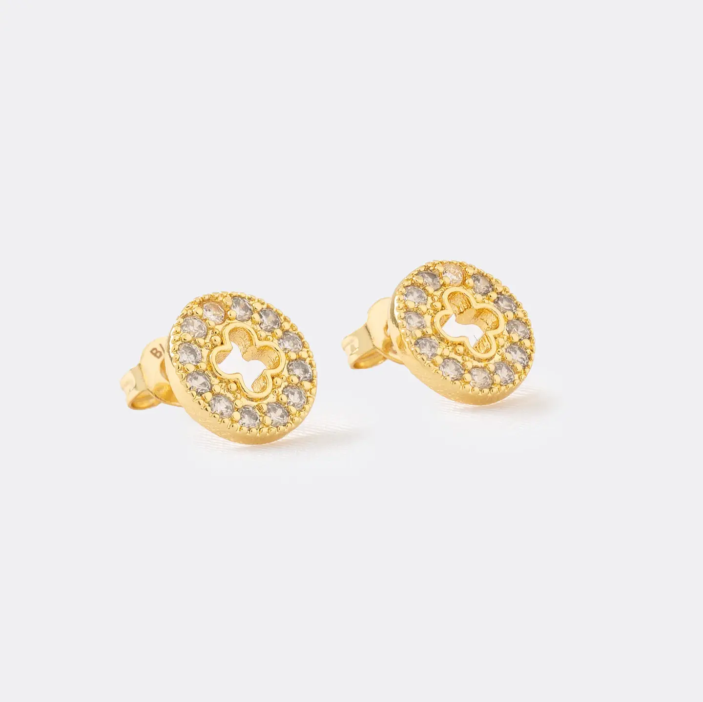 Arete Clover Redondo Silueta 9 mm 1
