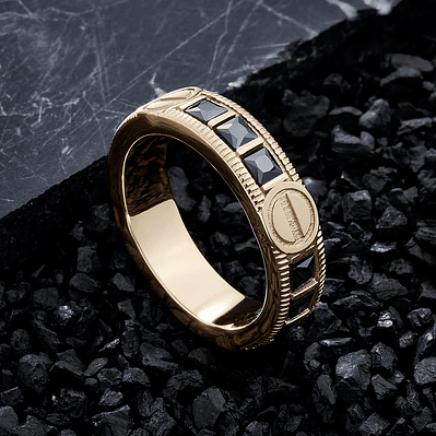 Anillo Tornillo Piedras  Negras