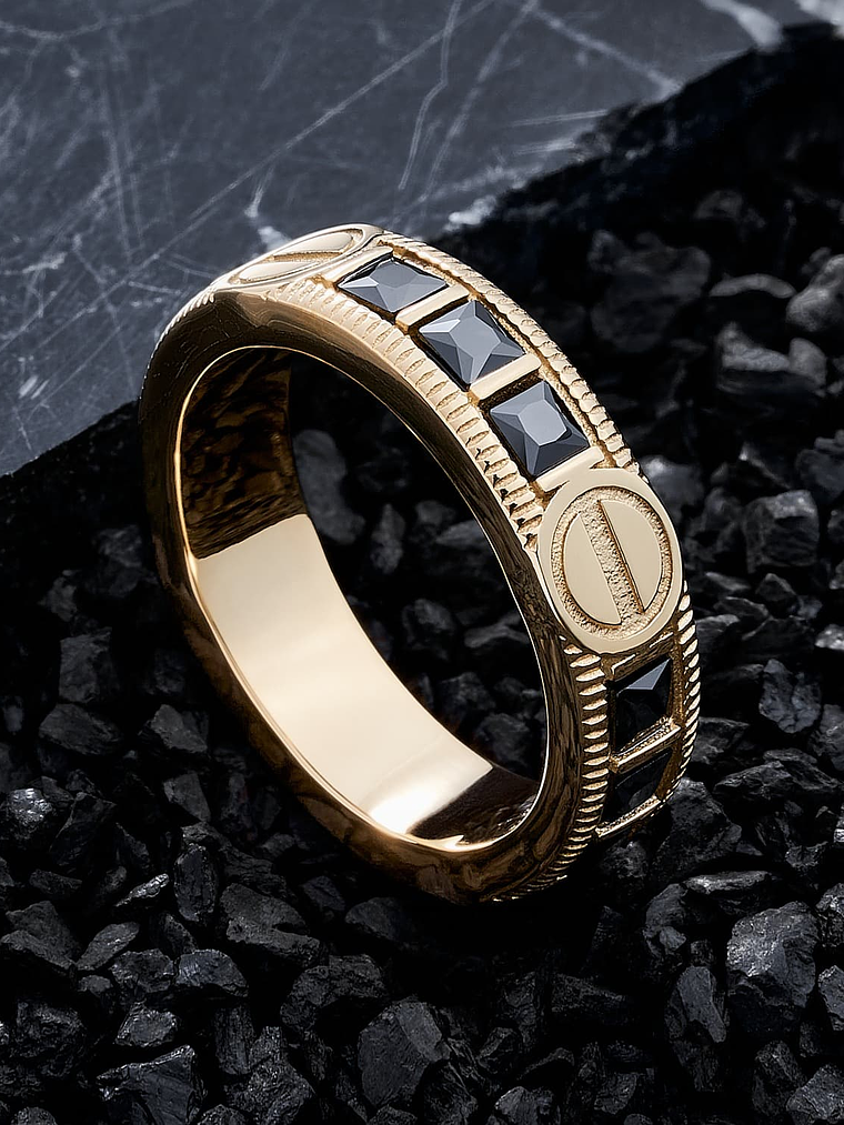 Anillo Tornillo Piedras  Negras 1