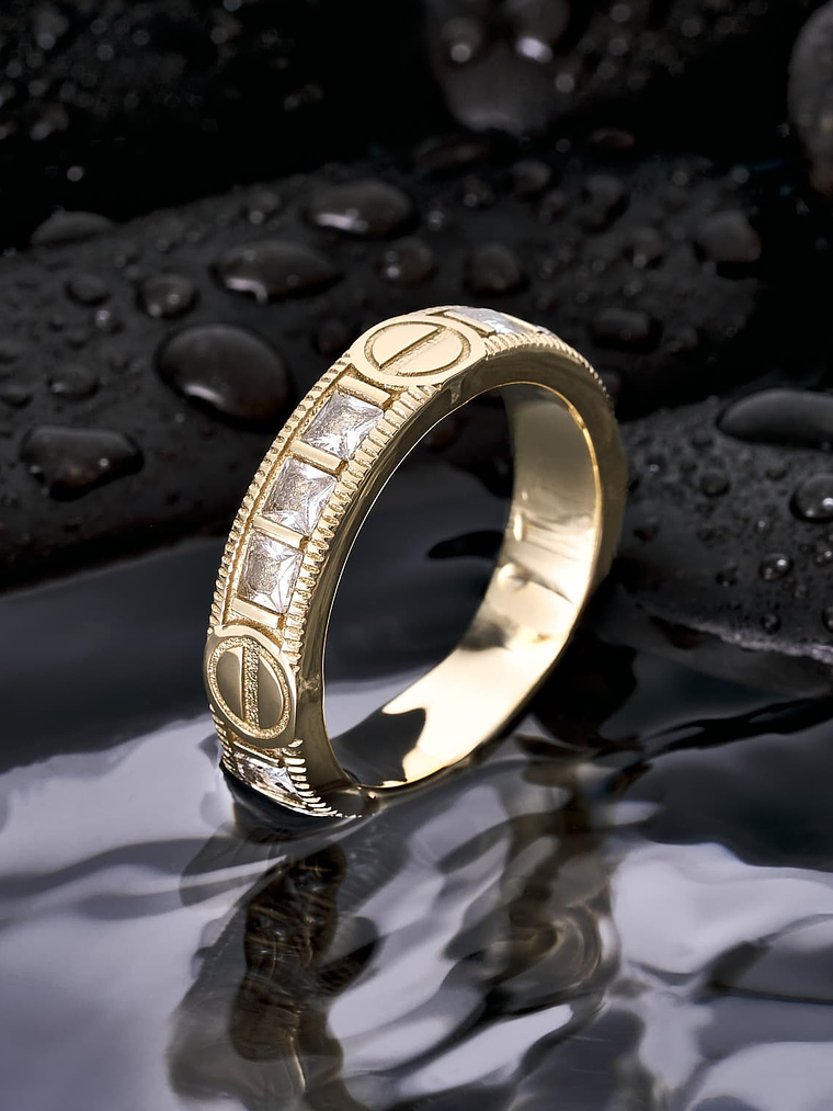 Anillo Tonillo Piedras Cristal  1