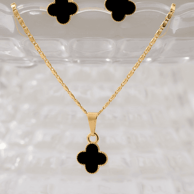 Conjunto Clover Negro 1 Cm