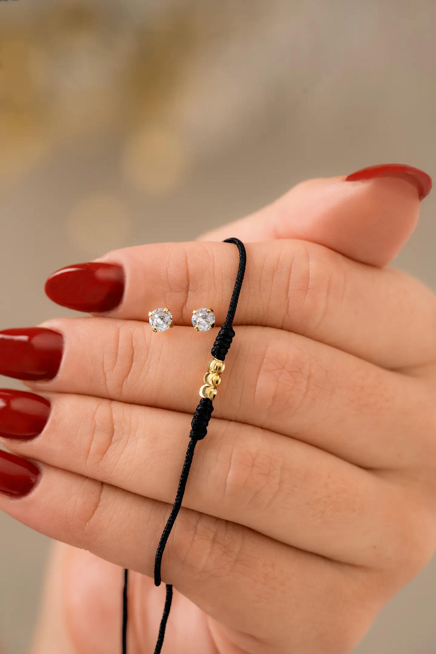 Combo Pulsera 3 Balines +Aretes  2