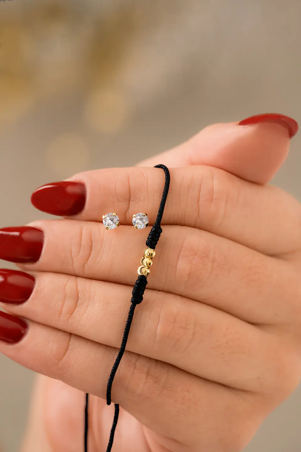 Combo Pulsera 3 Balines +Aretes  2