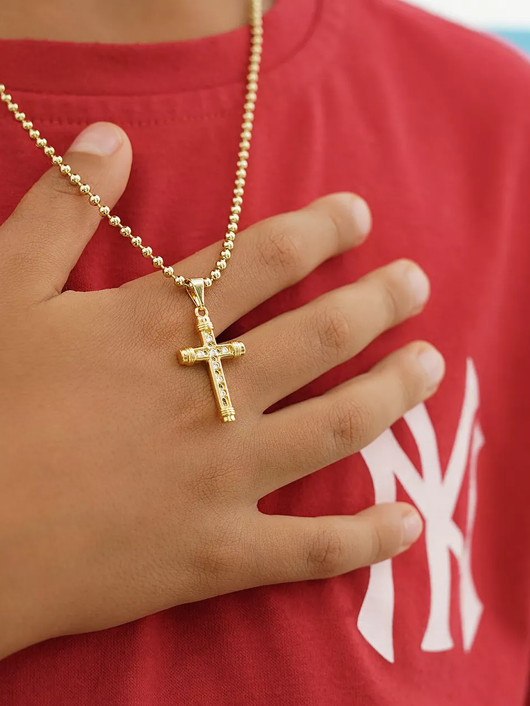 Dije Cruz 2 Cms Circonias x 7 2