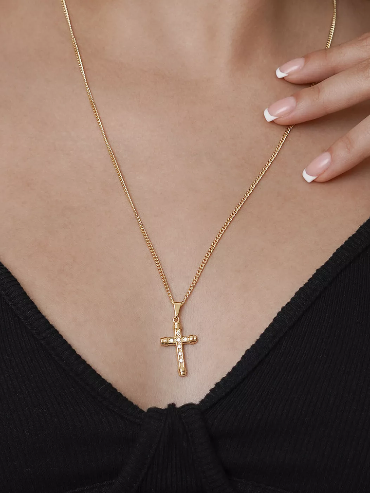 Dije Cruz 2 Cms Circonias x 7 3