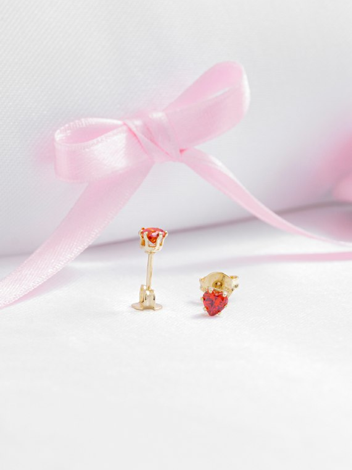 Topo Circonia Corazón Rojo   1