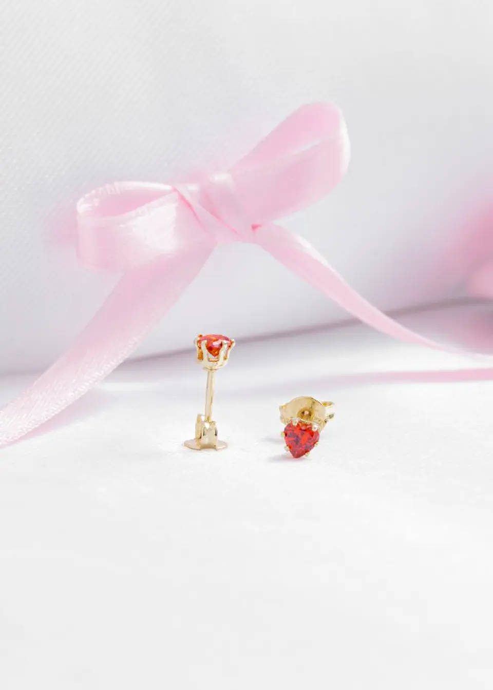 Topo Circonia Corazón Rojo   1