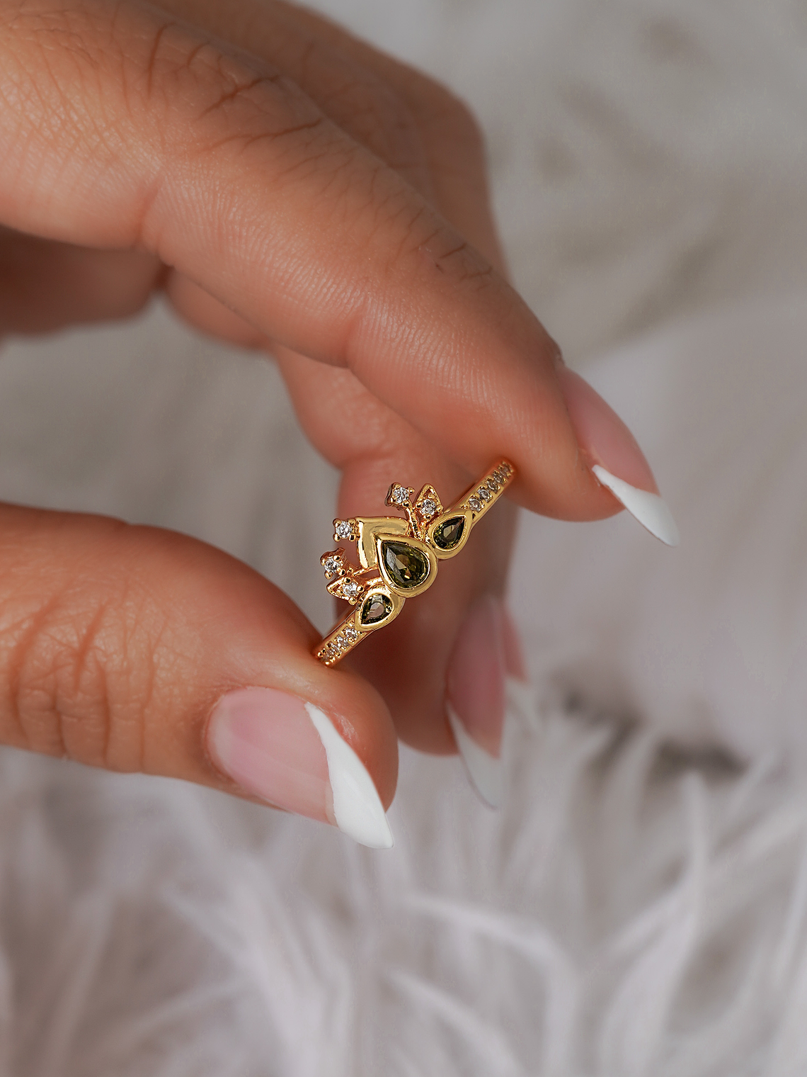 Anillo Green Bloom Ajustable 1