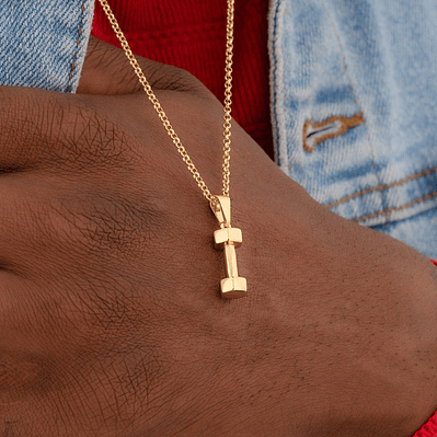 Combo Dije Mancuerna +Cadena Tejido Aros