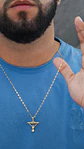 Combo Cadena tejido Espejo Cuadrada +Dije Cristo Dali 2.3 cm  - thumbnail 2