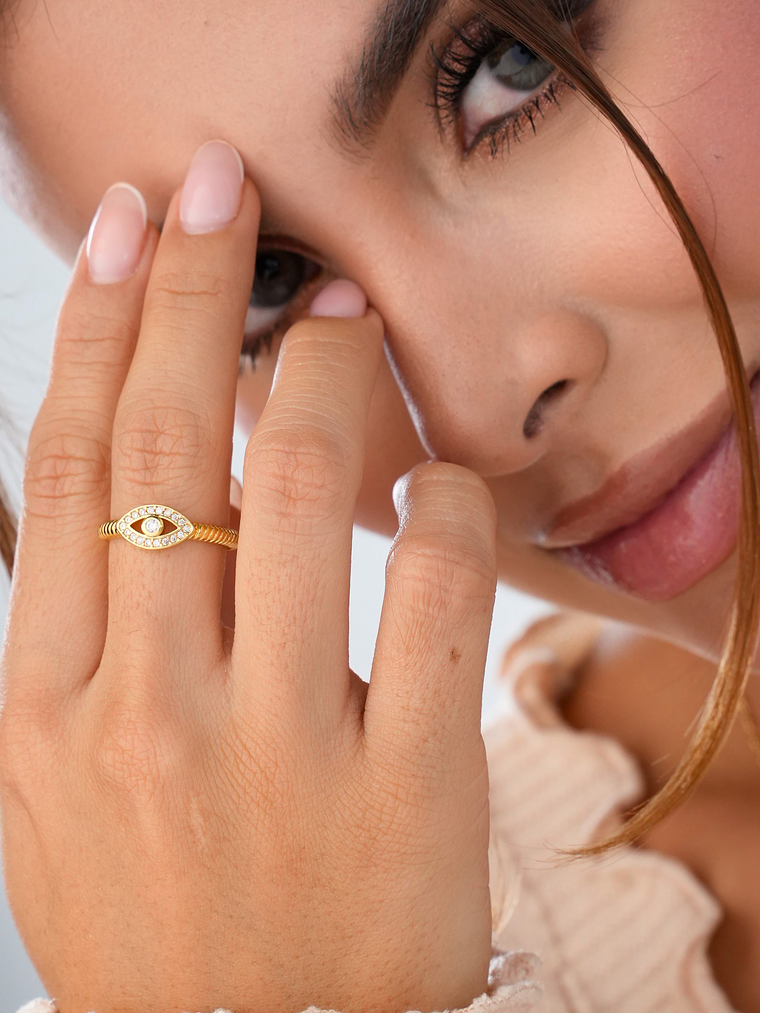 Anillo Ojo Turco Cristal  2