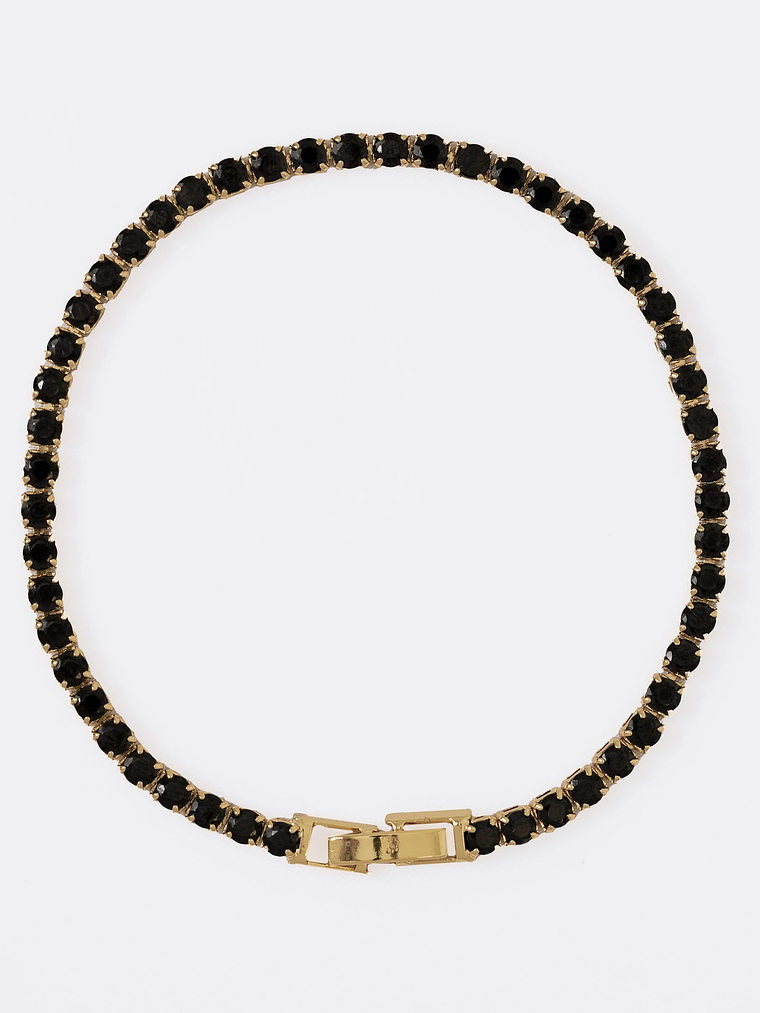 Pulsera Circonias Negra  1