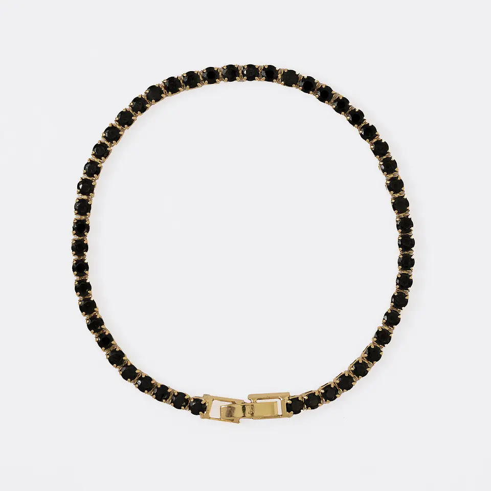 Pulsera Circonias Negra  1