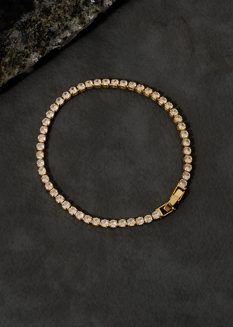 Pulsera  Circonias Cristal 20 Cms