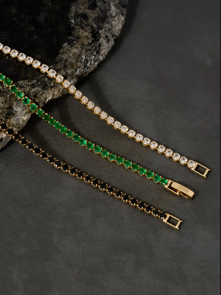 Pulsera  Circonias Cristal 20 Cms 3