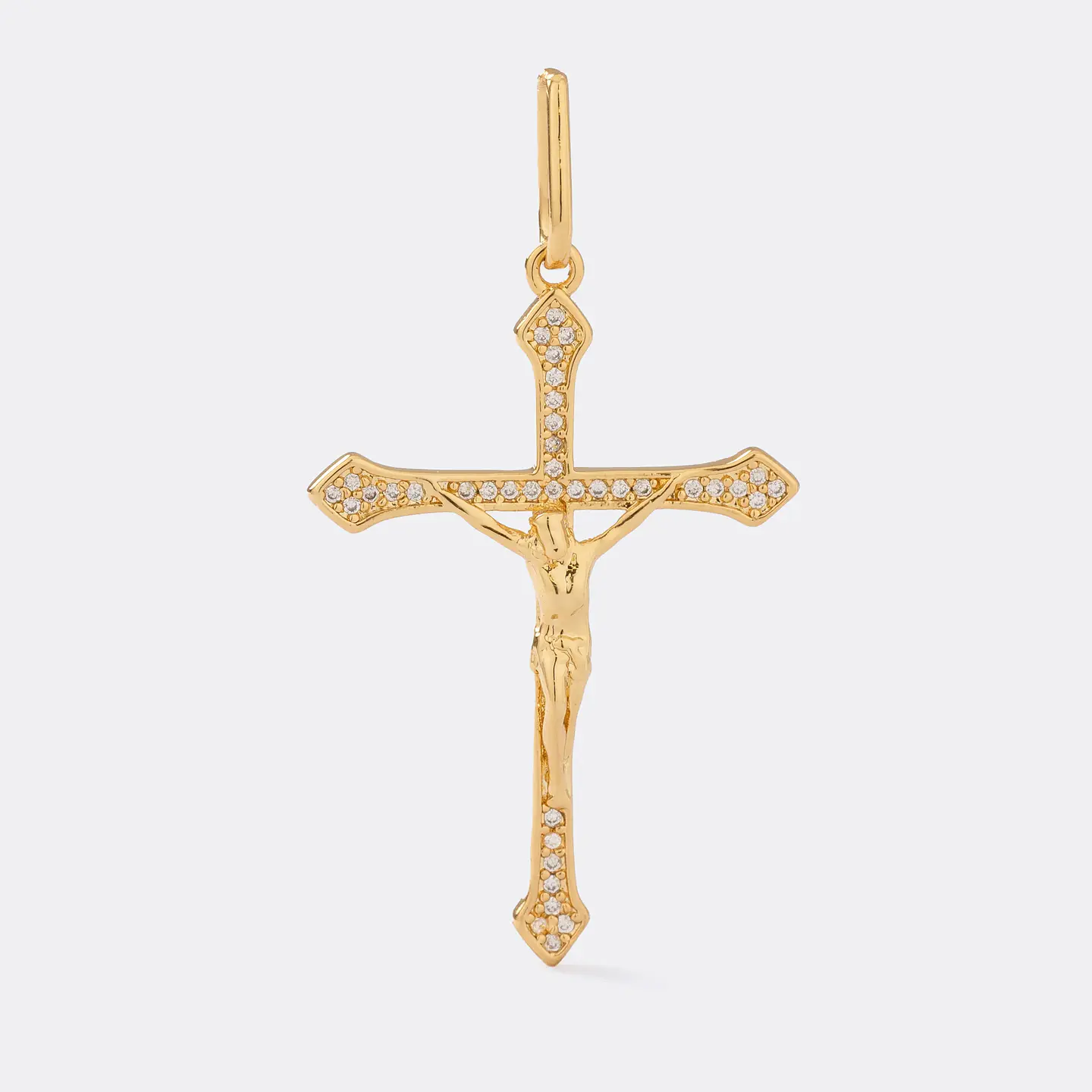 Dije Cruz Cristo Circonias 4 Cms 1