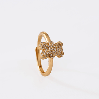 Anillo Little Bear Circonias Ajustable