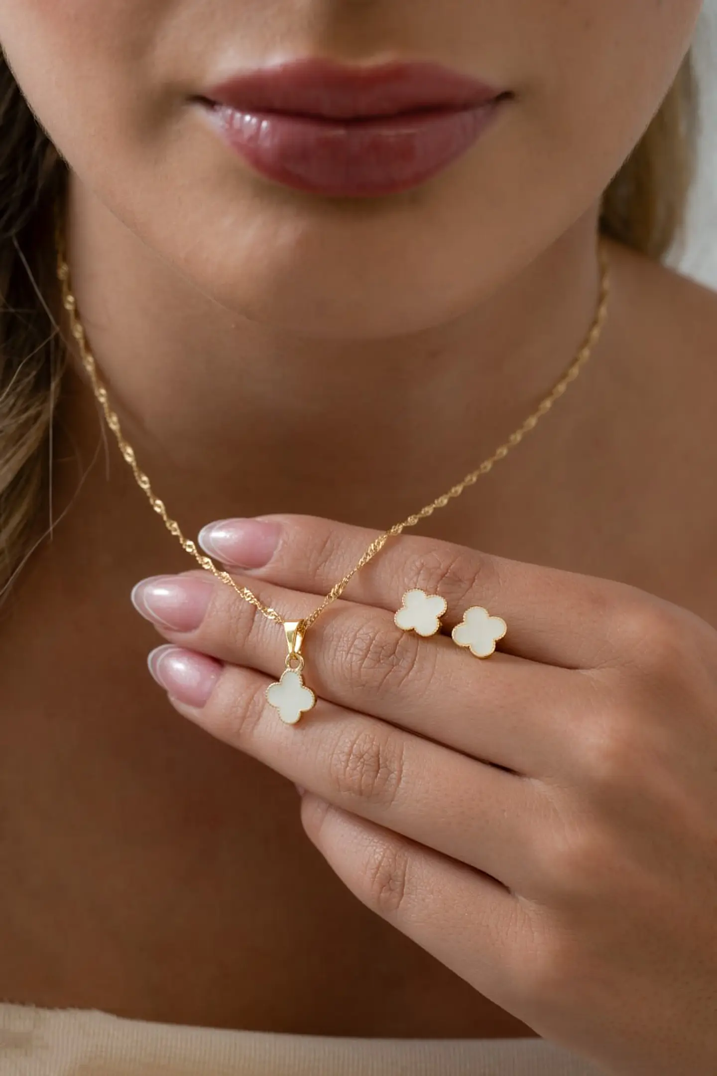 Conjunto Clover Blanco 1 Cm 1