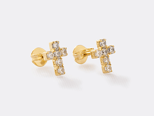 Areta Cruz 6 circonias 8 mm Cristal 