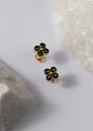 Arete Clover Motif-Verde Esmeralda - Miniatura 1