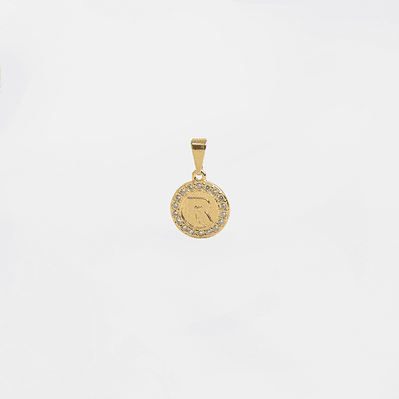 Dije Letra R Circular 