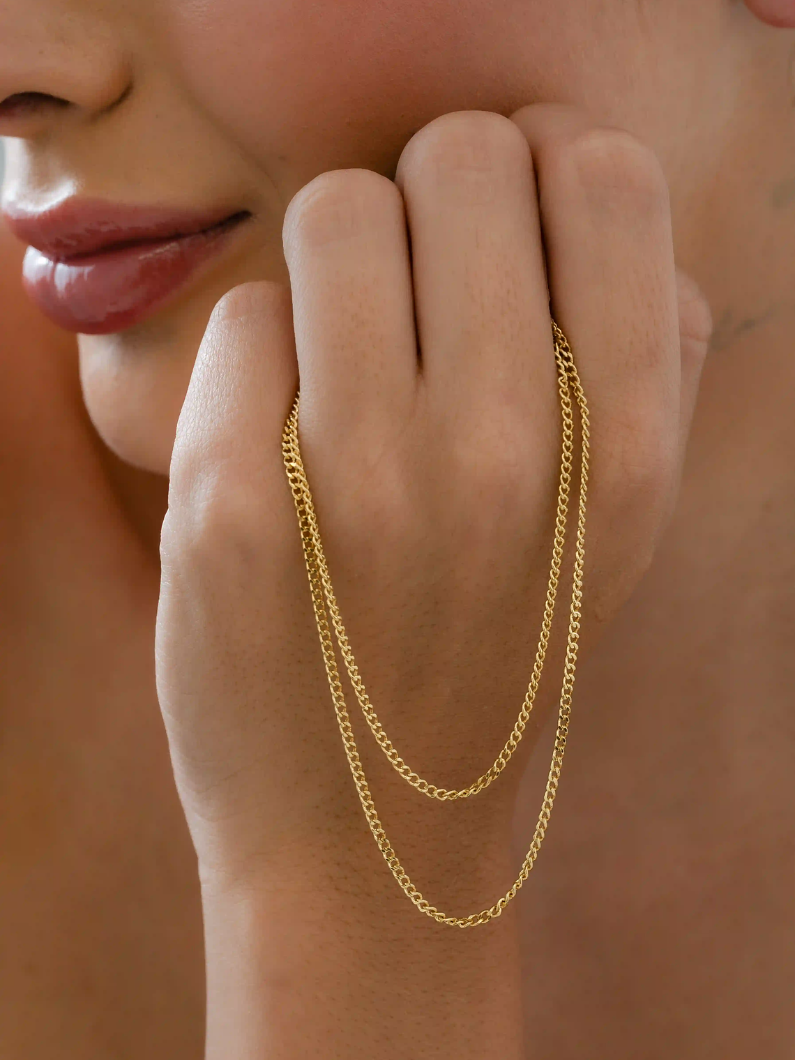 Cadena tejido Cubana 1.8mm 45 cms 2