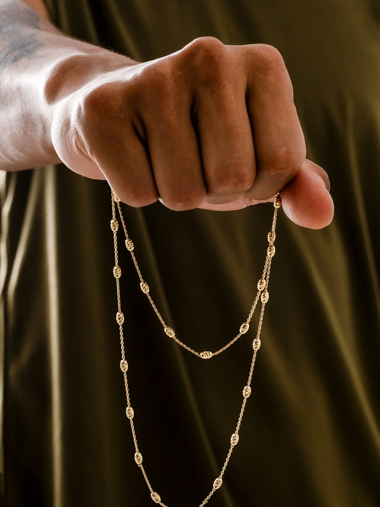 Cadena Tejido Militar Espaciada Ovalada Italy IT 65 Cms 2