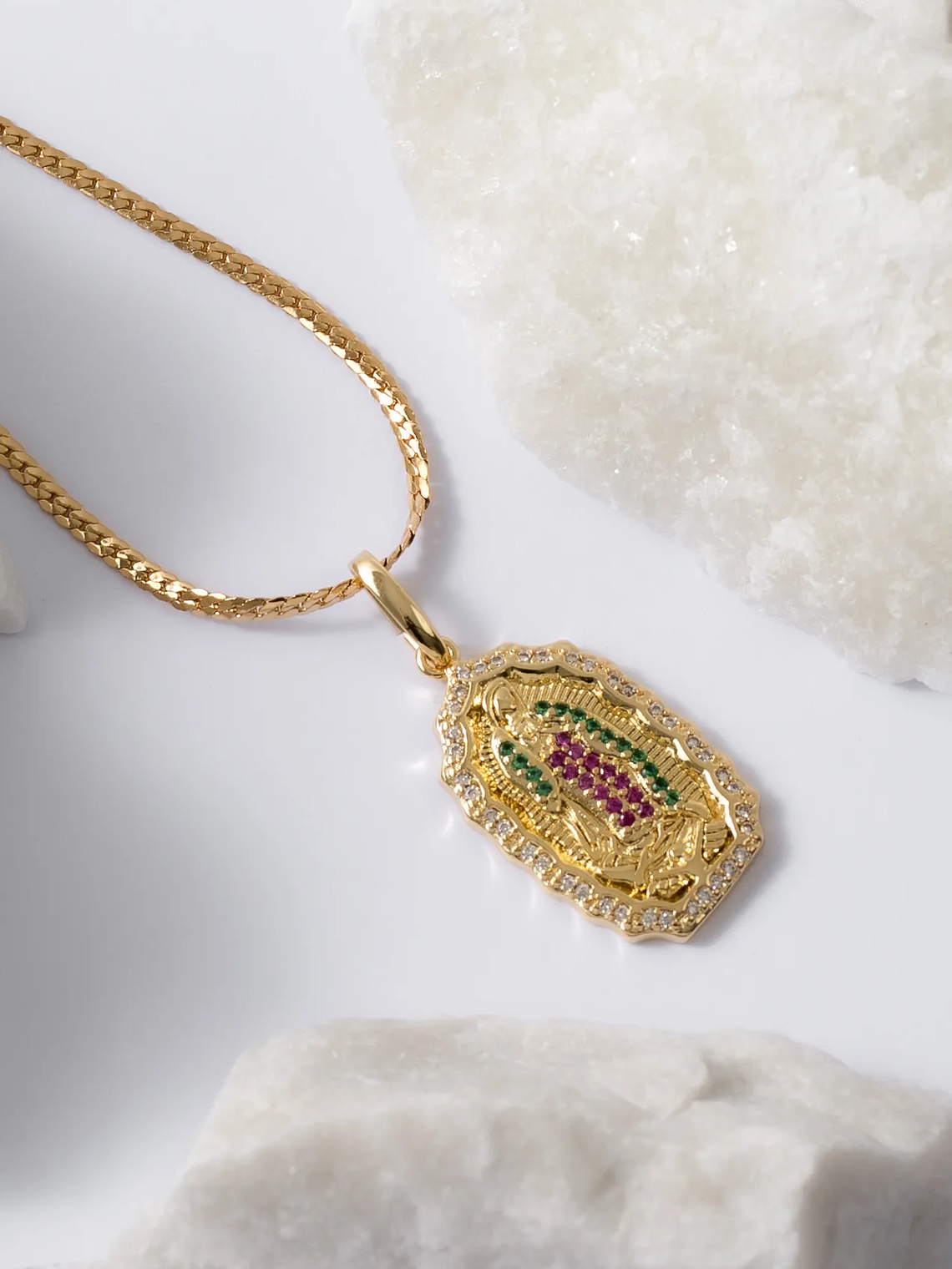 Dije Medalla De Guadalupe Colores 1