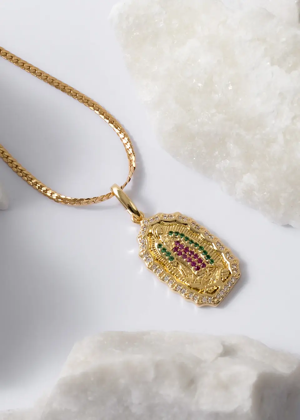 Dije Medalla De Guadalupe Colores 1