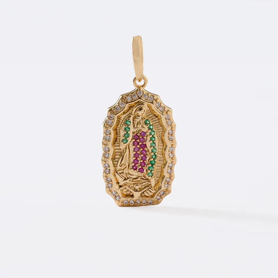 Dije Medalla De Guadalupe Colores 2