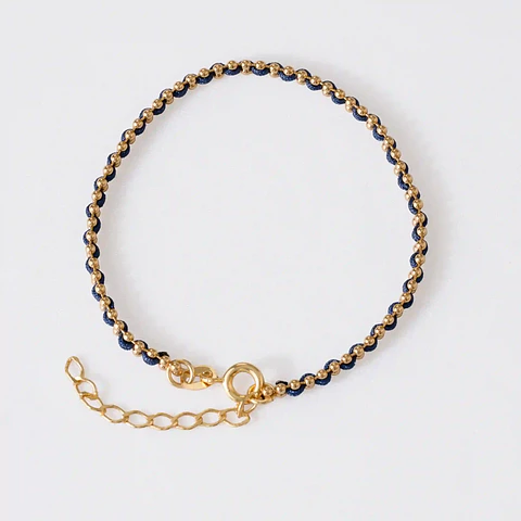 Pulsera Hilo Laminado 15 Cms + Extensor AZUL TOMMY