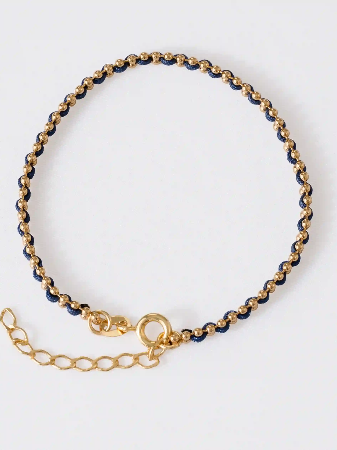 Pulsera Hilo Laminado 15 Cms + Extensor AZUL TOMMY 1