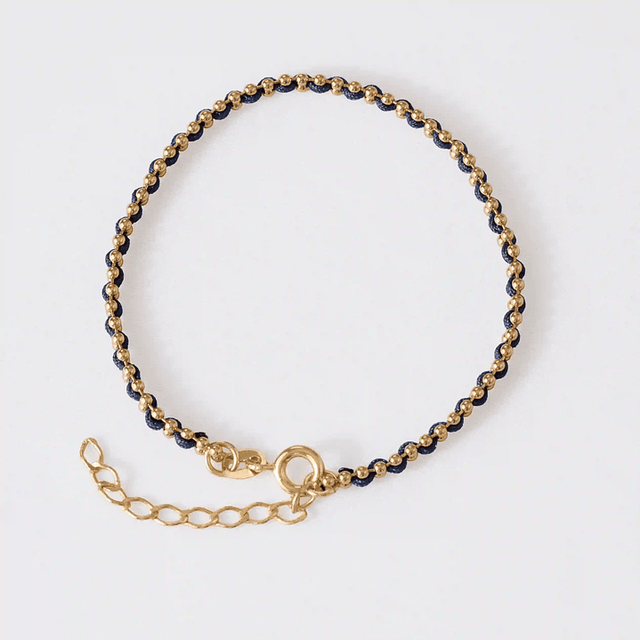 Pulsera Hilo Laminado 15 Cms + Extensor AZUL TOMMY 1