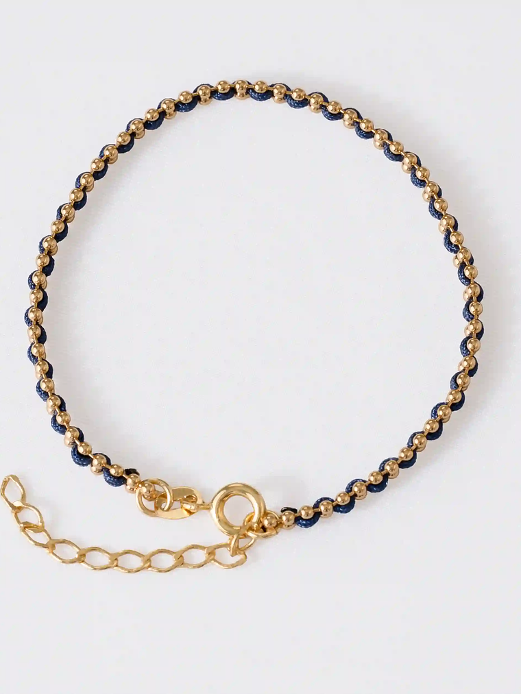 Pulsera Hilo Laminado 15 Cms + Extensor AZUL TOMMY 1