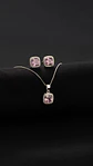 Conjunto Pave Circon Rosado - Miniatura 1